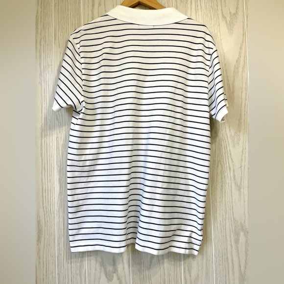 Vintage Polo Jeans Company Blue Polo Collar Shirt Cotton Mens Striped Size XL - Picture 3 of 3